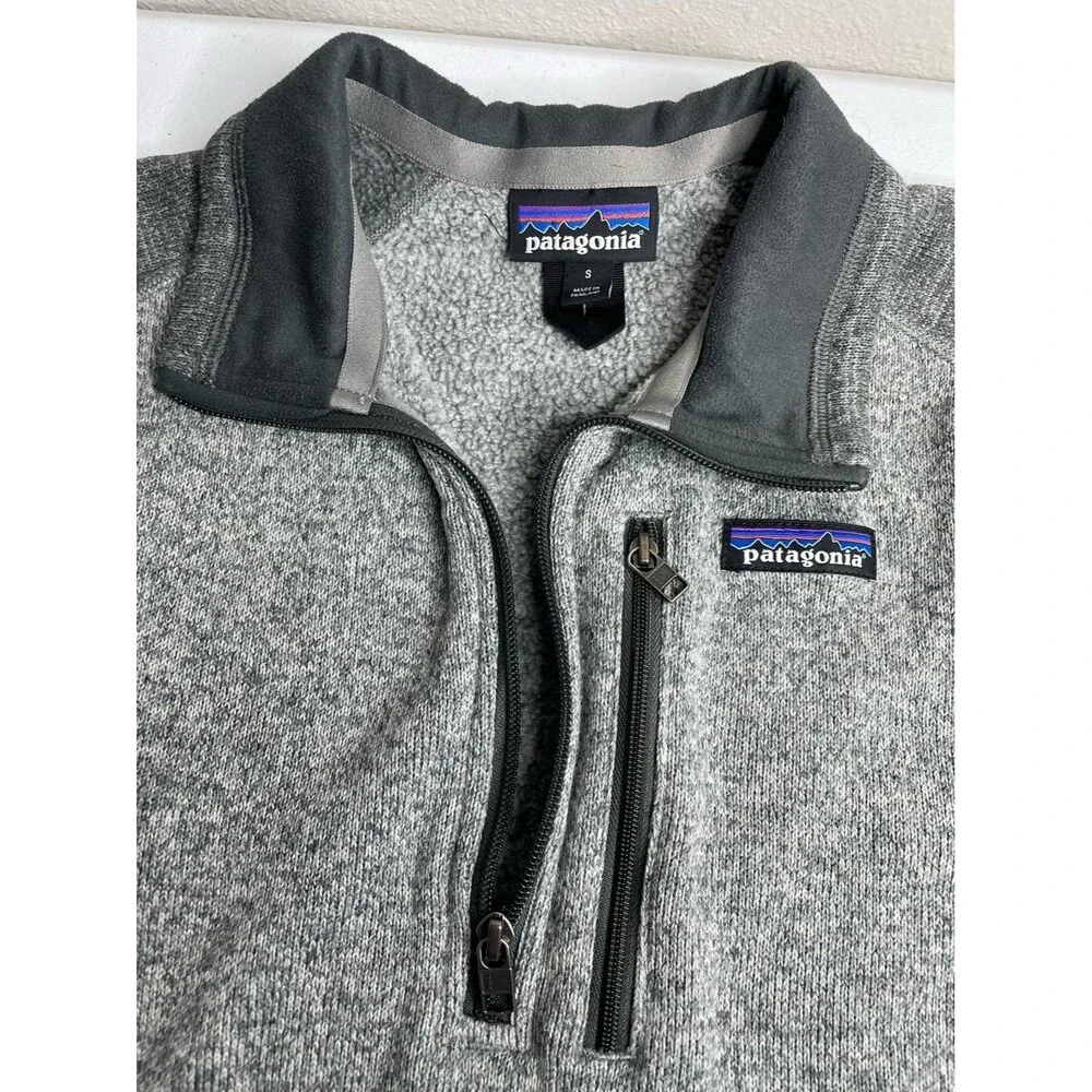 Patagonia Gray Fleece Quarter Zip Pullover Recycled Worn Wear Small